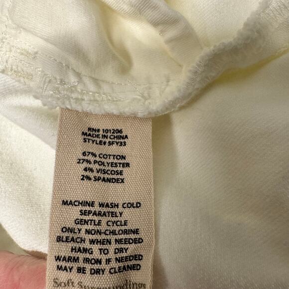 Soft Surroundings Jeans Womens 18W (39x27 ACTUAL) White Denim Coastal Stretch - Picture 5 of 7